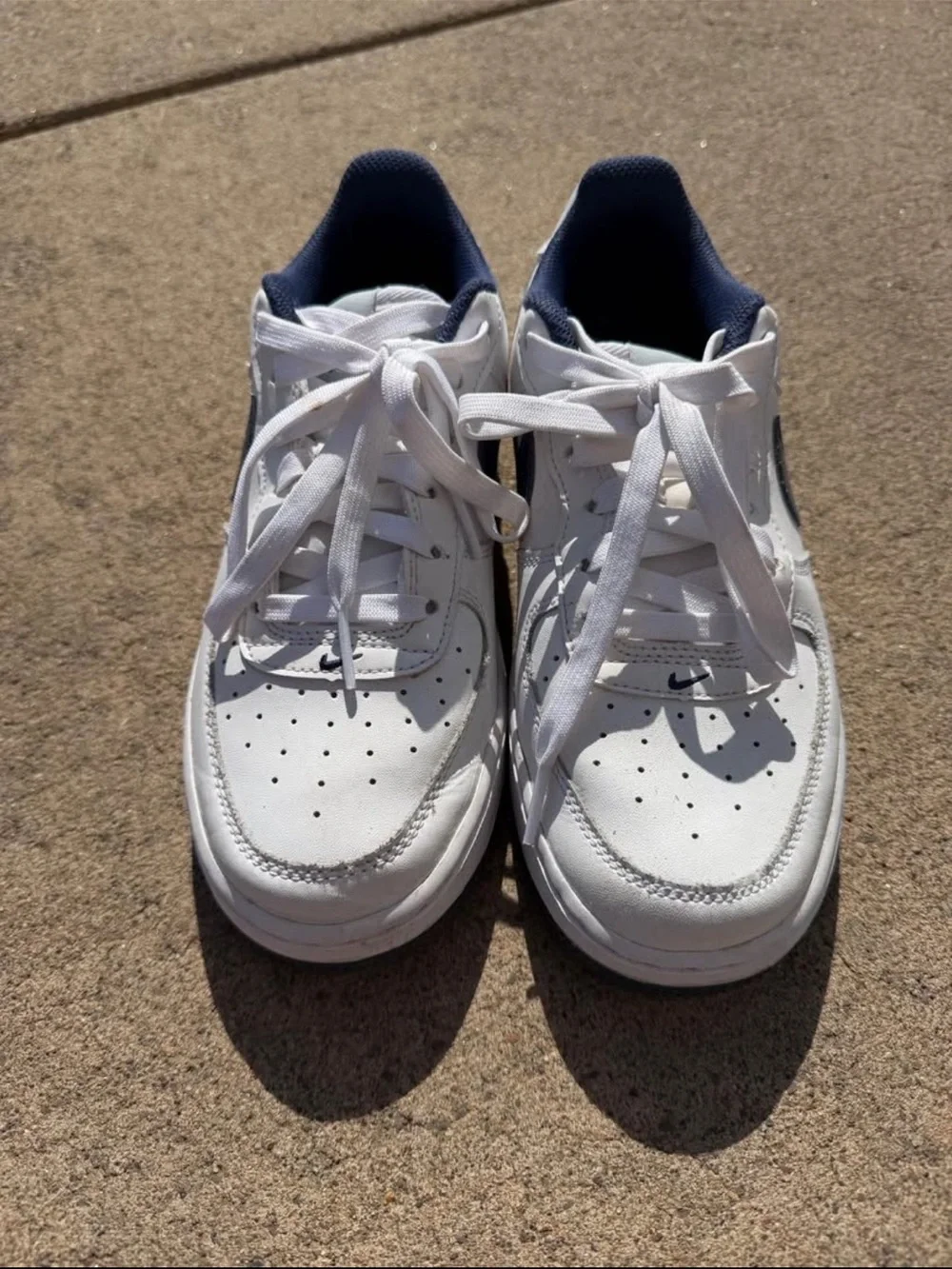Nike Air Force Ones- kids 4Y - navy